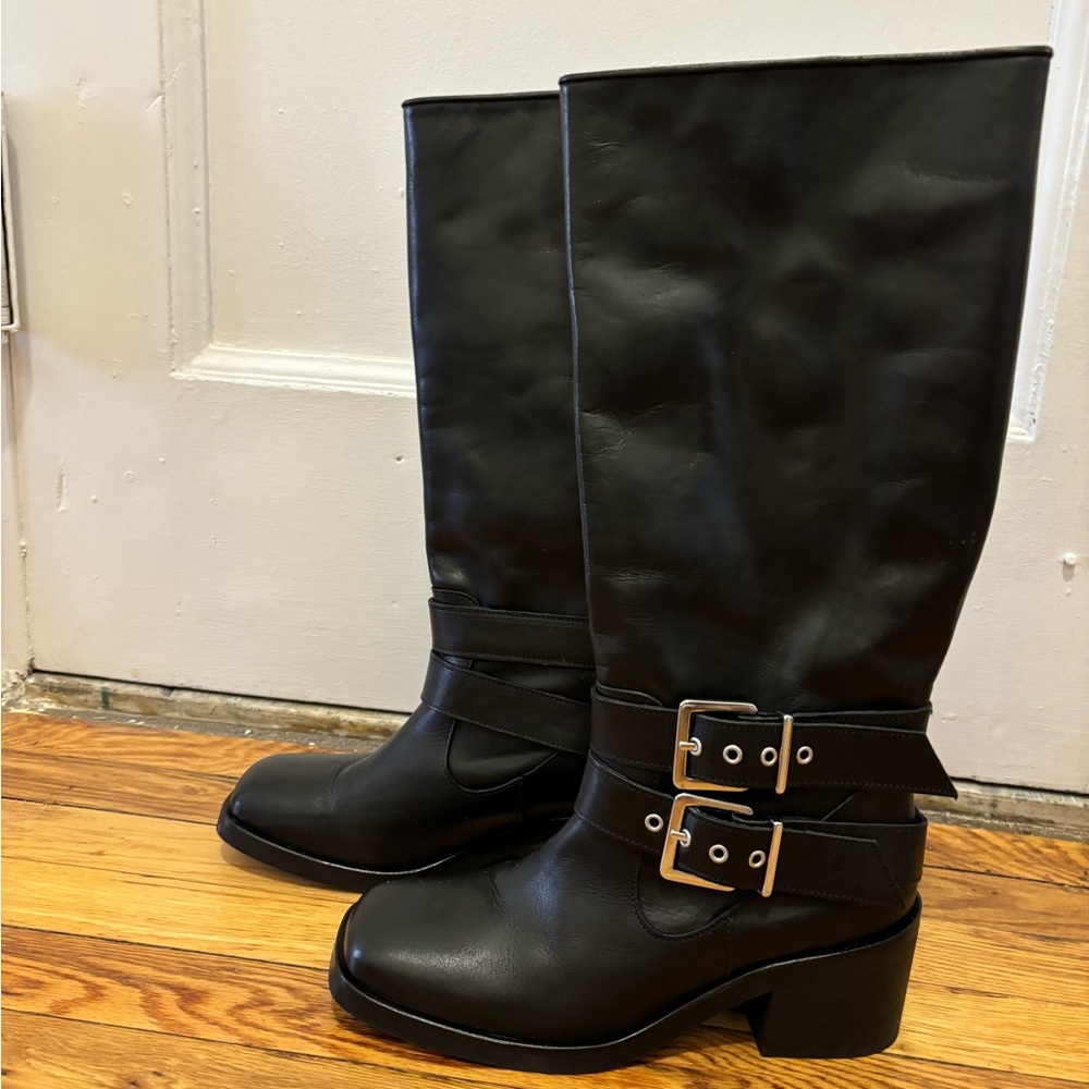 & Other Stories Black Buckle Boots